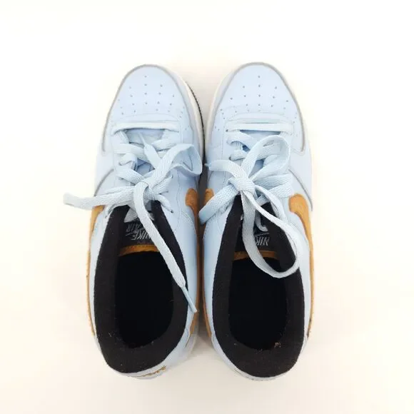 AIR FORCE 1 FELT CELESTINE Shoes Women Size 8.5 / 7Y BLUE GOLD BV6058-400 - Picture 8 of 10